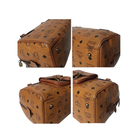 Authentic MCM Cognac Logo Satchel - Picture 12 of 16